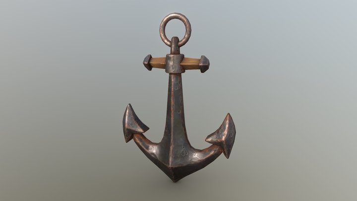 Stylised Pirate Anchor 3D Model