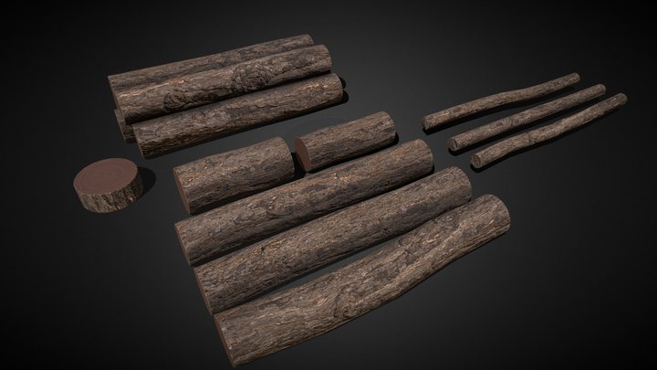 Realistic Wood Logs Pack