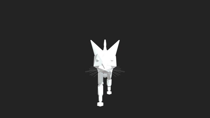 Primitive Cat 3D Model