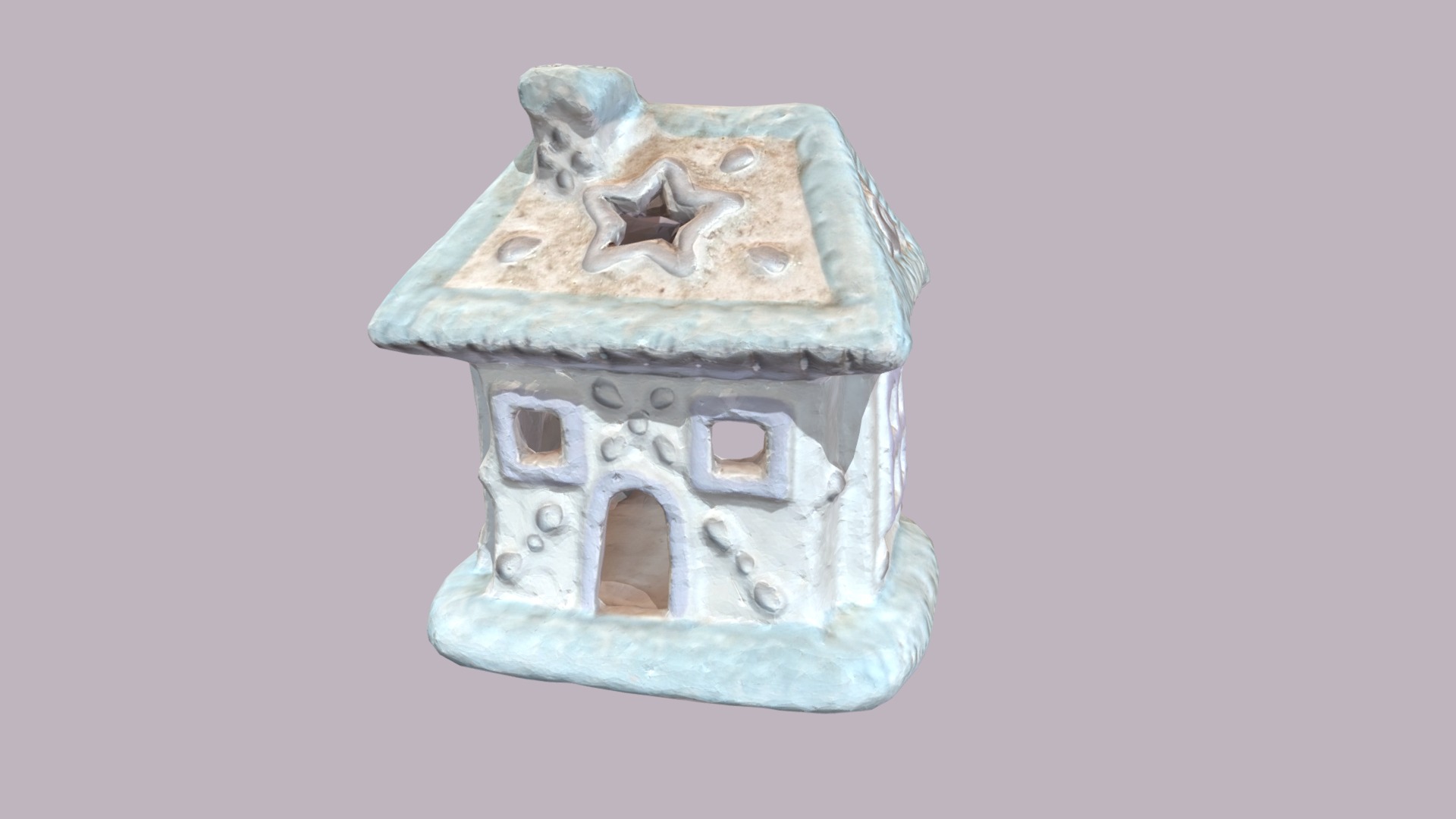 3D model Little House - This is a 3D model of the Little House. The 3D model is about a small blue and white object.
