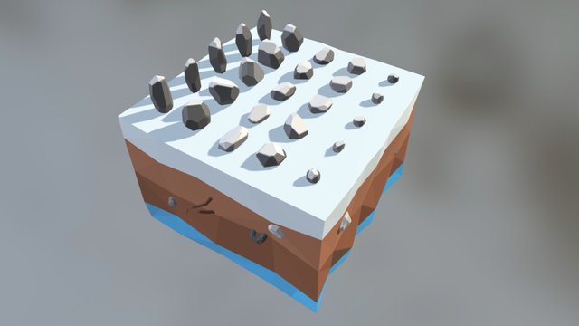 Rocks - Snow 3D Model