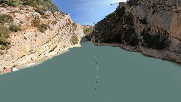 Verdon's canyon viewed from kayak 3D Model