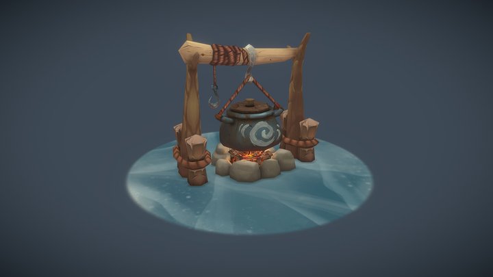 Tuskarr Traveling Soup Pot 3D Model