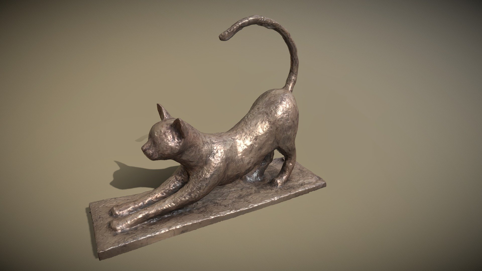 Design Toscano Estatua de gato juguetón en la espalda