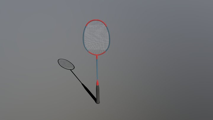 Badminton racket 3D Model