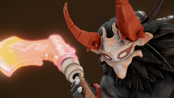 Blazing Axe Mitachurl 3D Model