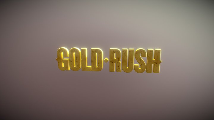 Gold Rush Logo Text Test 3D Model