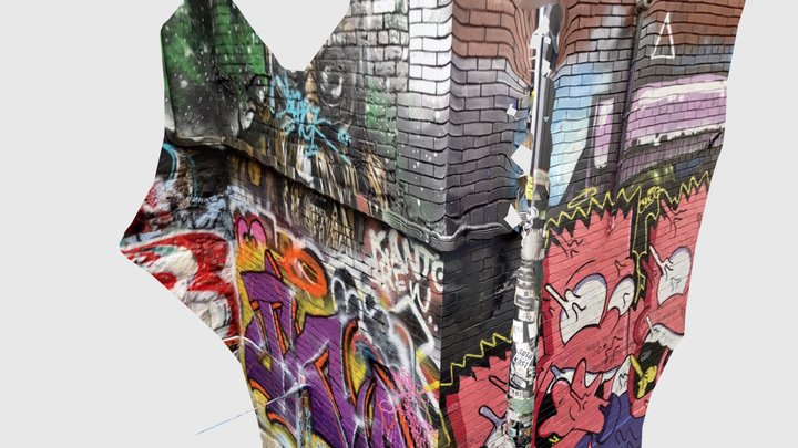 Alley street art 3 3D Model