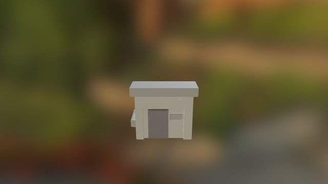 Simple blocky house 3D Model