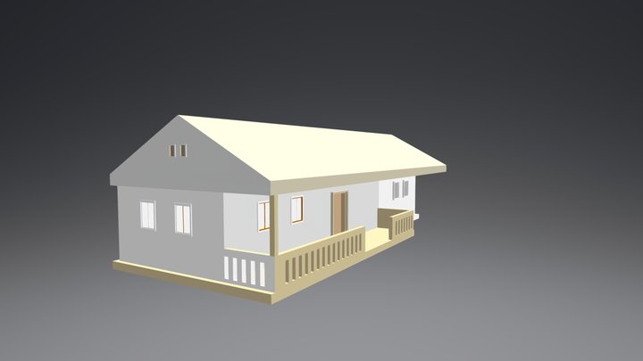 Egyszerű ház 3D Model