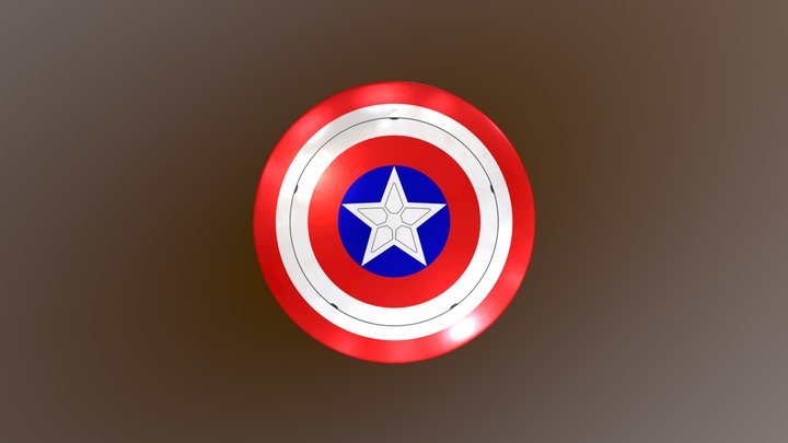 Captain America Shield 3D Model
