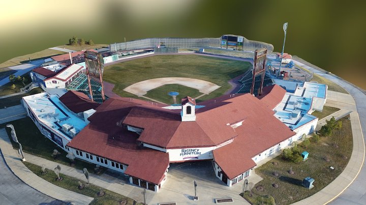 Baseball stadium 3d drone survey - Pix4d 3D Model
