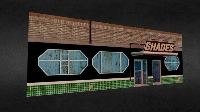 Pool Hall front 3D Model