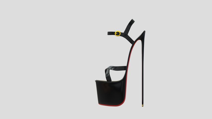 Chelsea Stiletto Heel Platform Sandals 3D Model