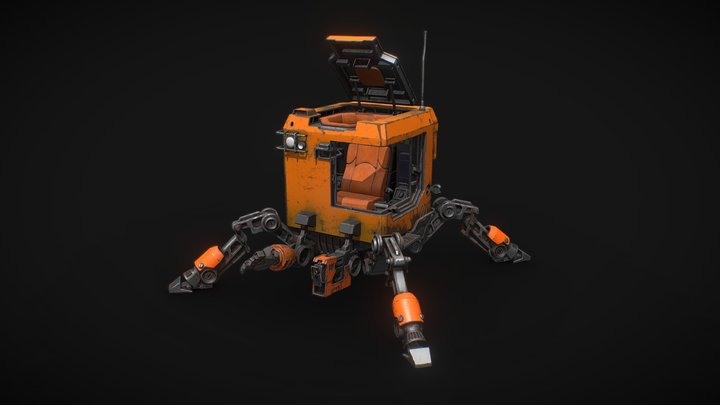 Sci-fi robot 3D Model