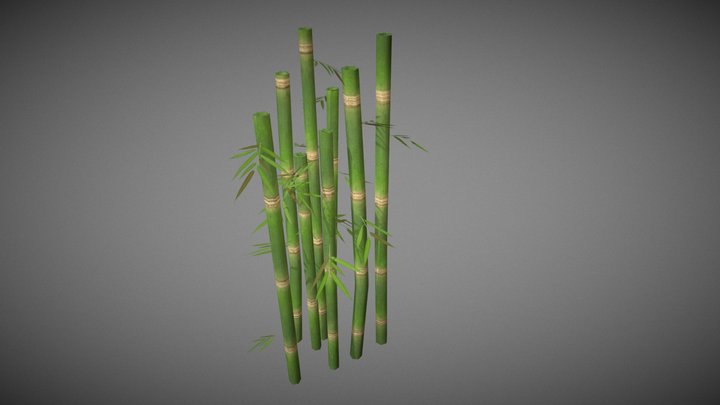 lowpoly bamboo prop 3D Model