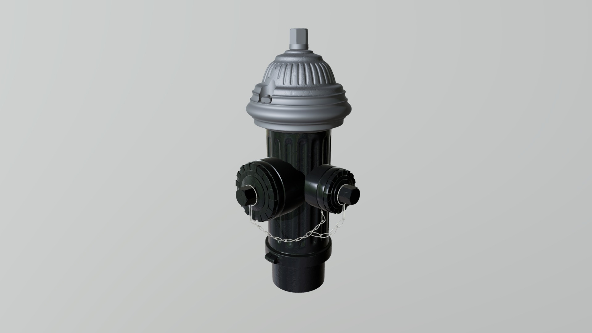 3D model Fire Hydrant - This is a 3D model of the Fire Hydrant. The 3D model is about a black fire hydrant.