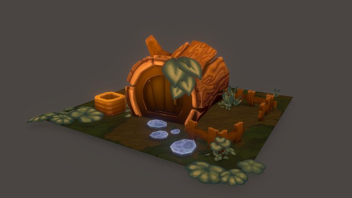 Log Cabin 3D Model