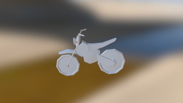 Dirt Bike Low Poly Daily Model Challenge 3D Model