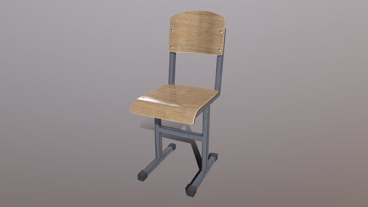 School Chair 3D Model