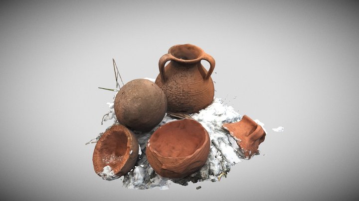 Ceramic pots 3D Model