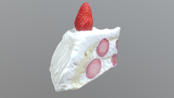 Strawberry Cake 3D Model