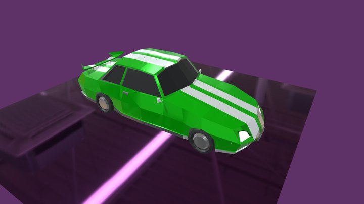 Low Poly Car 3D Model