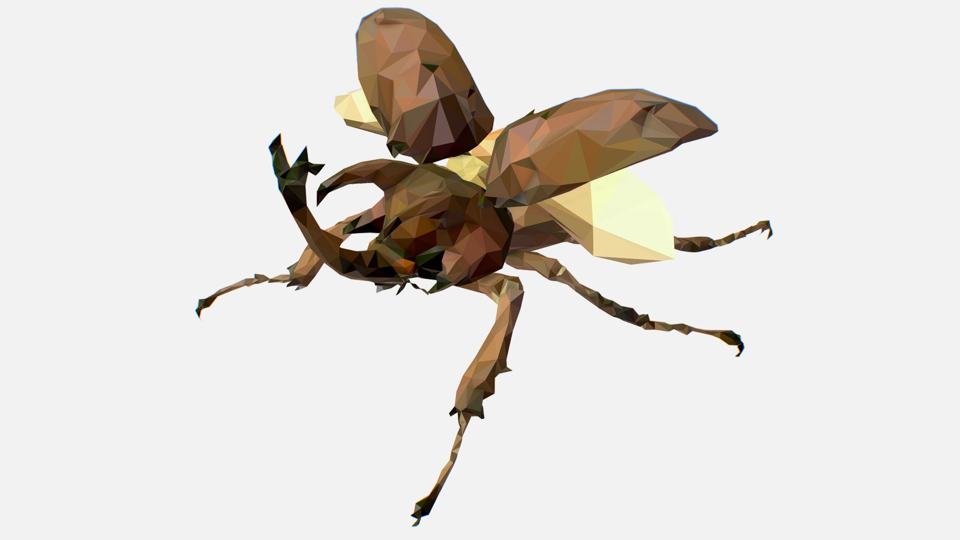 Low Poly Art Giant Beetle Insect - Buy Royalty Free 3D model by Oleg ...