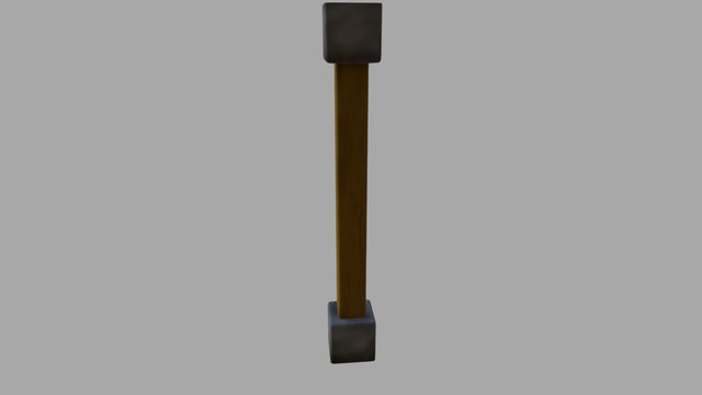 Wooden Pillar 3D Model