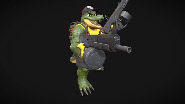 Heavy Crocodile - Raffi 3D Model
