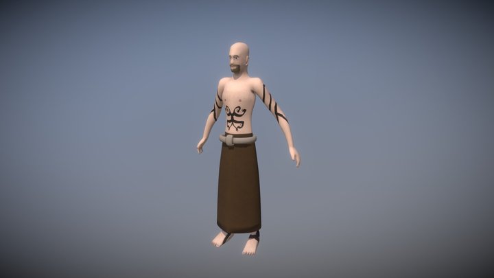 Monk Character 3D Model