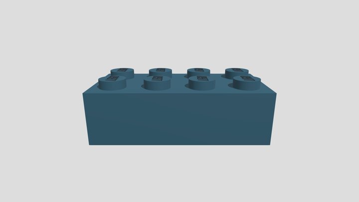 Lego 2 x 4 3D Model