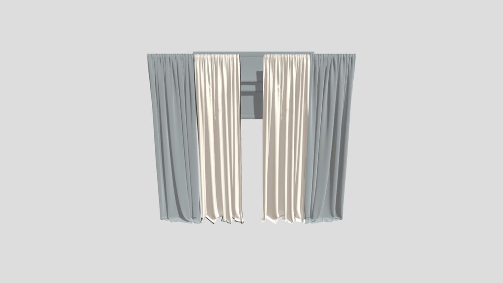 Gd Silk And Cotton Curtain Set
