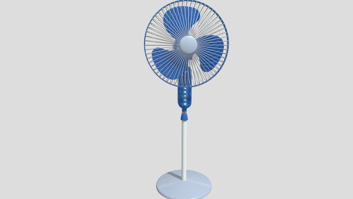 Realistic Stand Fan 3D Model 3D Model