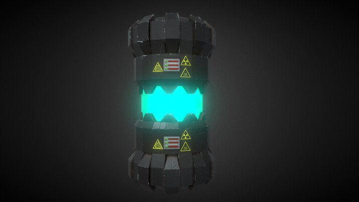 Sci Fi Barrel/Power core/EMP Grenade 3D Model