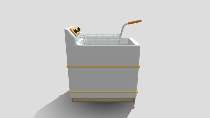 Deep Fryer with Basket 3D Model