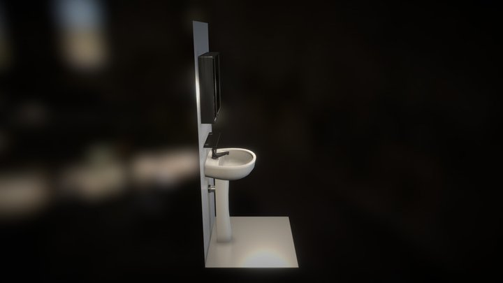 Sink and mirror 3D Model