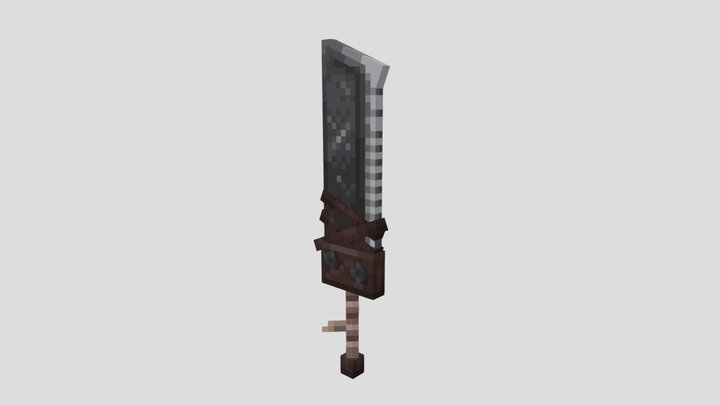 Giant Netherite Cleaver 3D Model