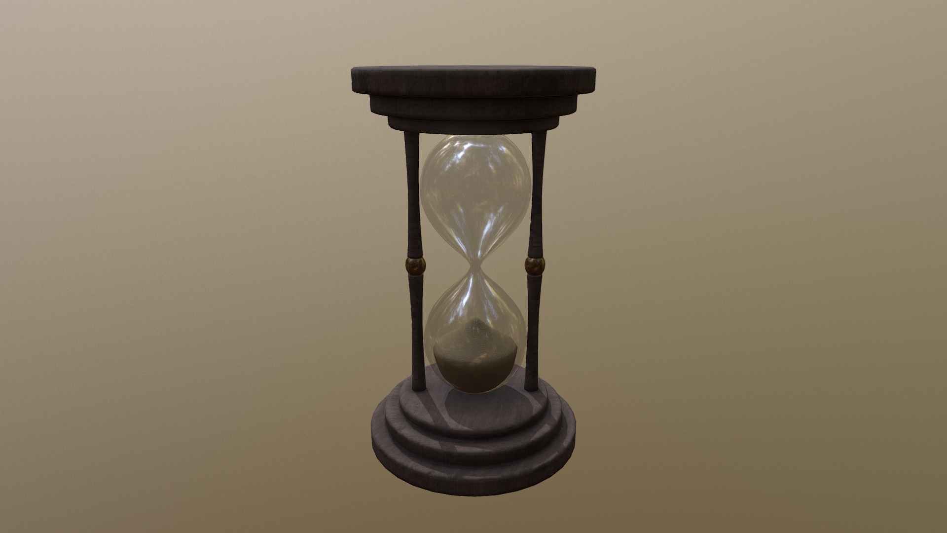 3D model Sand Clock - This is a 3D model of the Sand Clock. The 3D model is about a lamp on a stand.