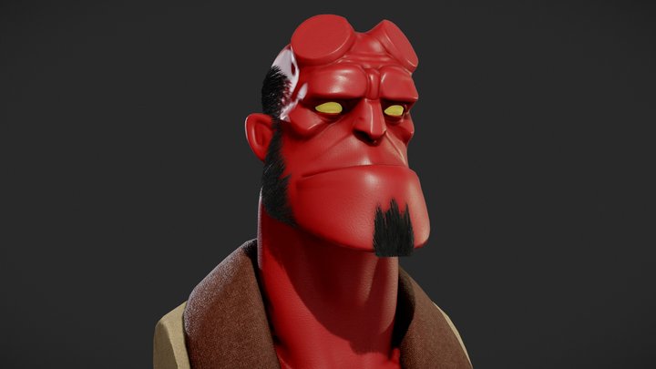 Hellboy Bust 3D Model