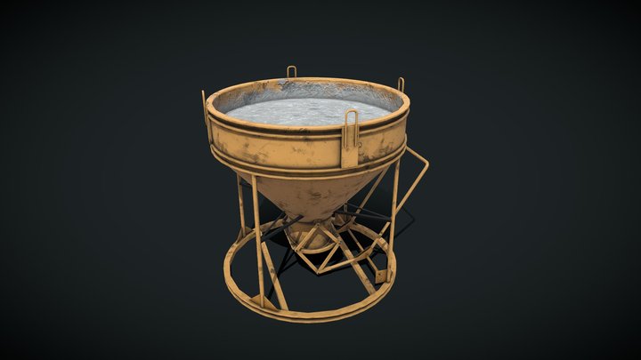Concrete bucket. 3D Model