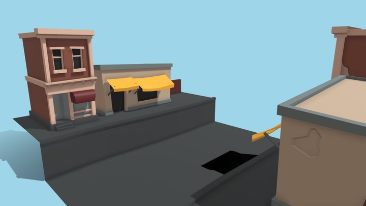 Downtown City Part 3D Model