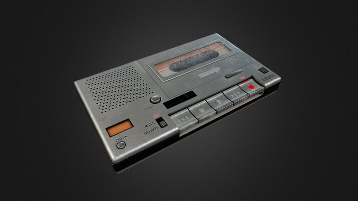 Old cassette player 3D Model