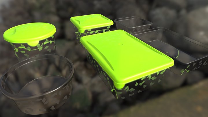 Green Tupperware 3D Model