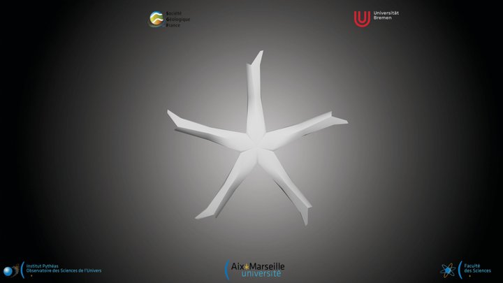 Nannofossile - Discoaster hamatus – Kostenloses 3D-Modell STL