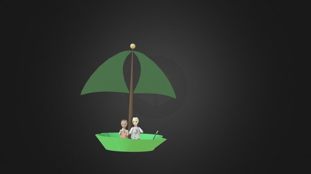 Sitting on a boat 3D Model