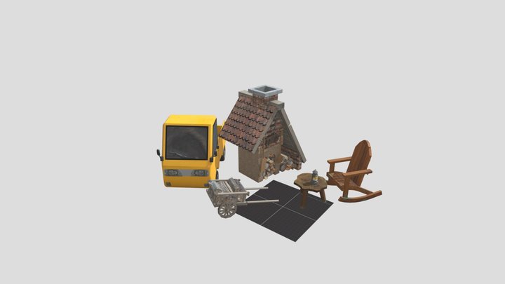 DAE 5 Finished props - Forest Loner 3D Model