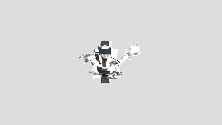 Quad Buzzsaw Skibidi (from skibidi toilet 67) 3D Model