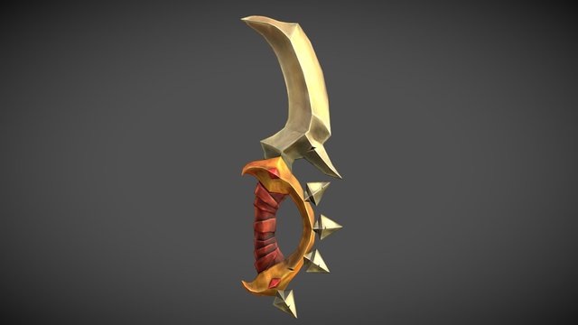Stylized knife 3D Model