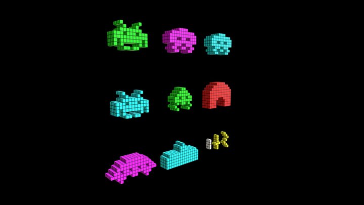 Space-invaders-arcade 3D models - Sketchfab